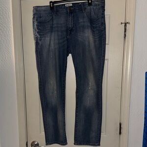 William Rast Men's Faded Blue Straight Jeans